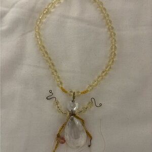 Handcrafted Art Jewelery Abstract Angel Necklace